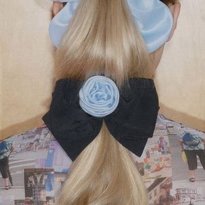 SANDY LIANG Corsage Hair Bow in Blue (Sold Out)